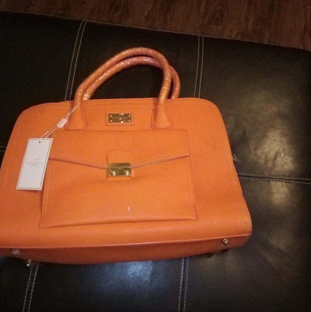 Elegant Orange Satchel Bag